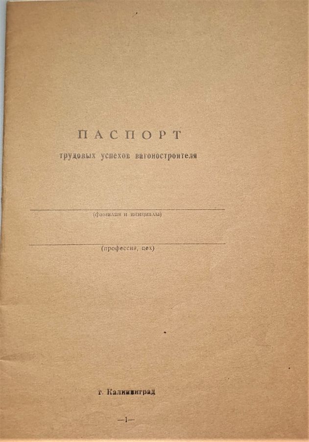 Паспорт успехов вагоностроителя 